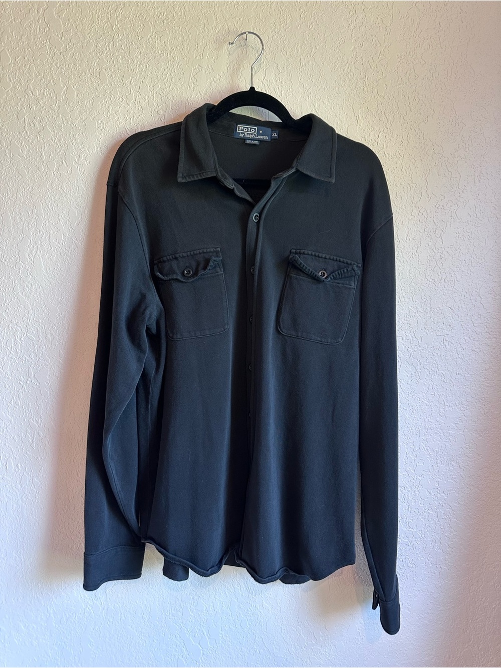 Polo by Ralph Lauren Black Long-Sleeve Button Shirt soft cotton